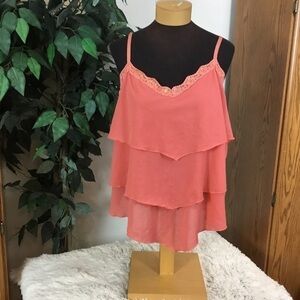 VENEZIA 26/28 orange coral adjustable Strap layer camisole